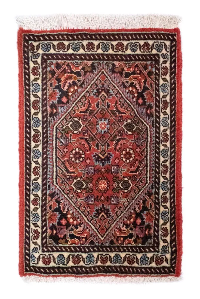 Persisk teppe - Bijar - 60 x 40 cm - rød