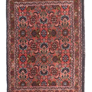 Persisk teppe - Bijar - 60 x 40 cm - lys rød