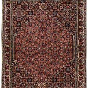 Persisk teppe - Bijar - Royal - 103 x 78 cm - lys rød