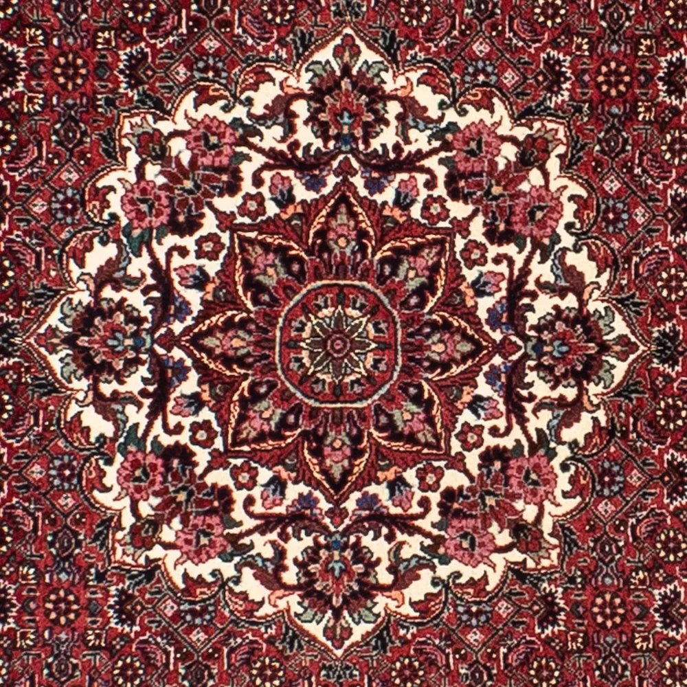 Persisk teppe - Bijar rundt - 150 x 150 cm - mørk rød