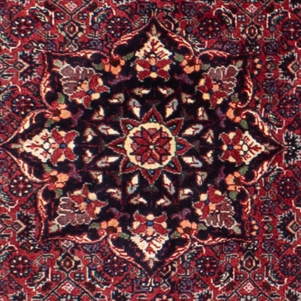 Persisk teppe - Bijar rundt - 150 x 150 cm - mørk rød