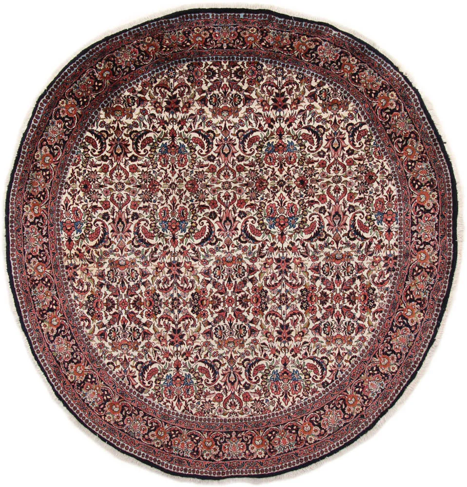 Persisk teppe - Bijar rundt - 205 x 202 cm - rust