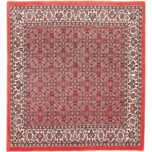 Persisk teppe - Bijar square - 105 x 101 cm - rød