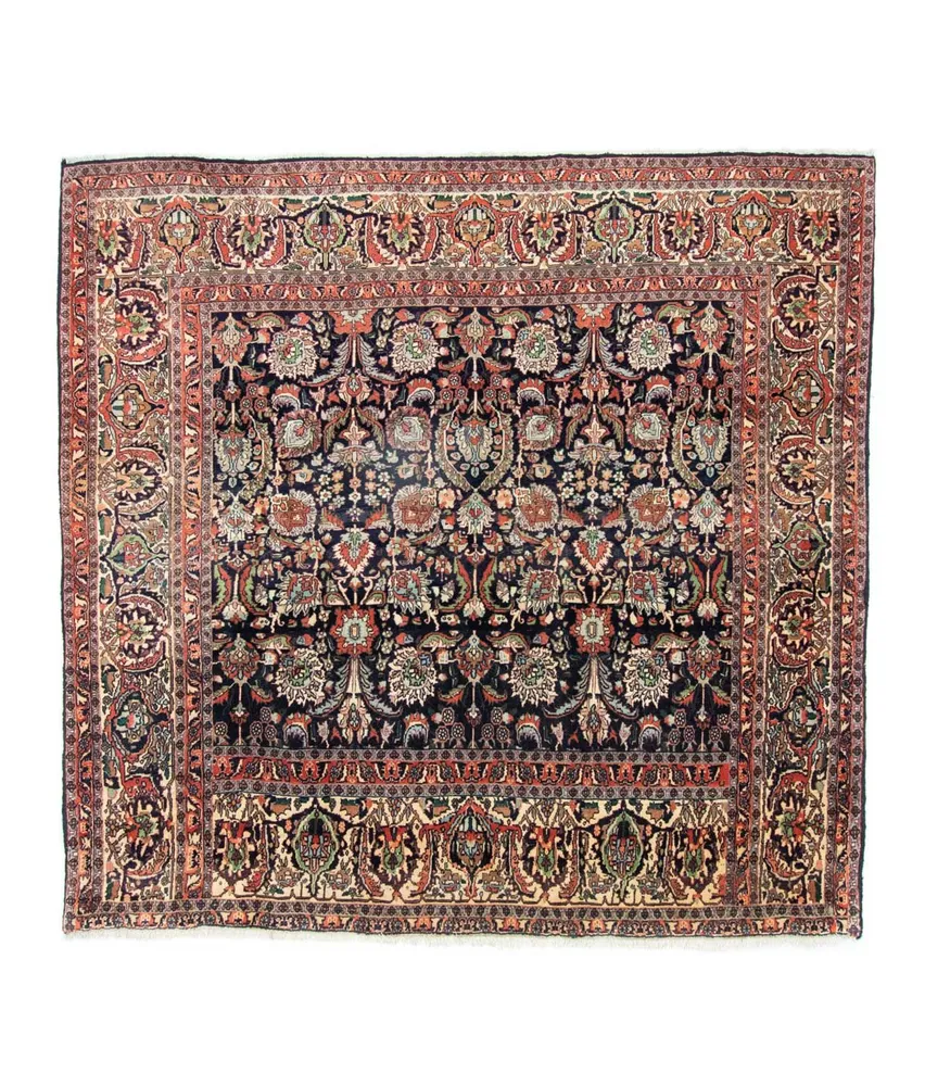 Persisk teppe - Bijar square - 197 x 187 cm - blå