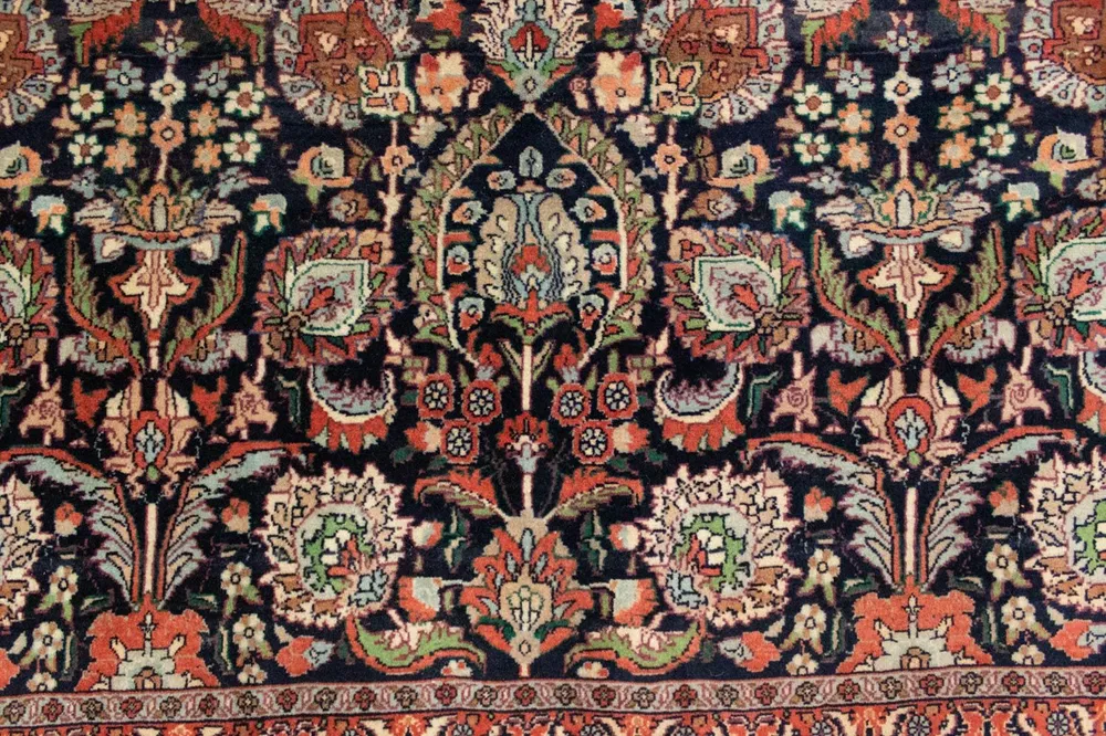 Persisk teppe - Bijar square - 197 x 187 cm - blå
