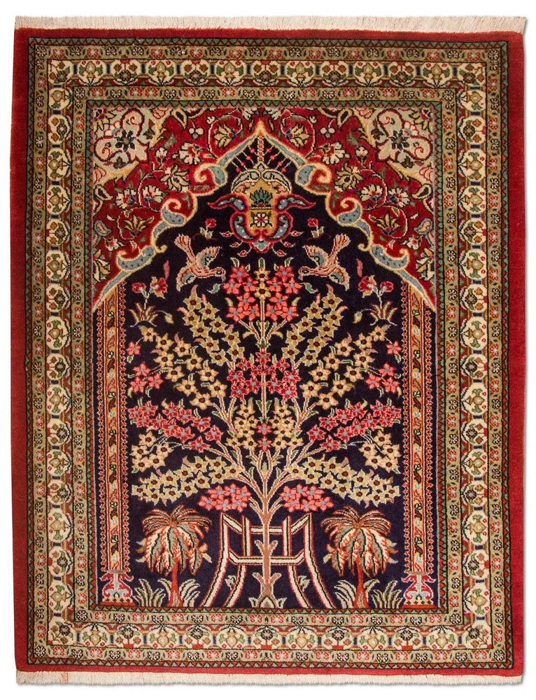 Persisk teppe - Ghom - 108 x 82 cm - blå