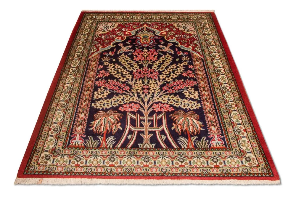 Persisk teppe - Ghom - 108 x 82 cm - blå