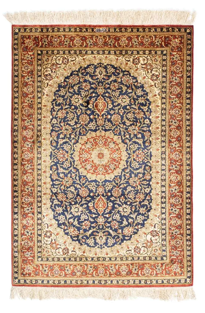 Persisk teppe - Ghom - 116 x 78 cm - lysebrun