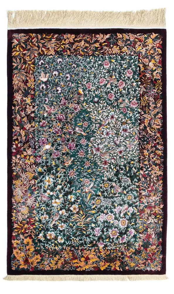 Persisk teppe - Ghom - 120 x 78 cm - mørk rød