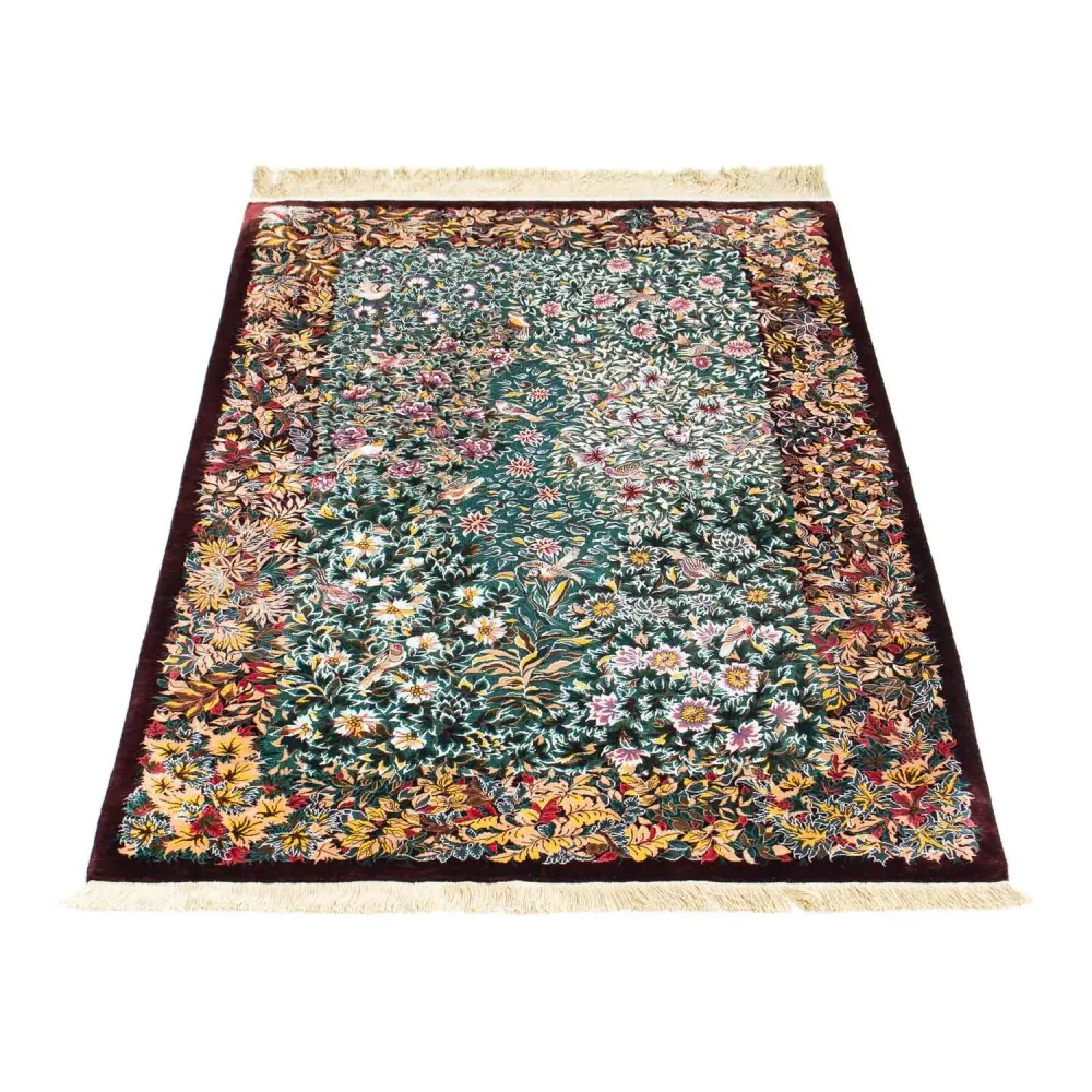 Persisk teppe - Ghom - 120 x 78 cm - mørk rød