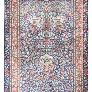 Persisk teppe - Ghom - 120 x 78 cm - mørkeblå