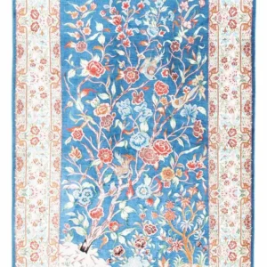 Persisk teppe - Ghom - 121 x 77 cm - lyseblå