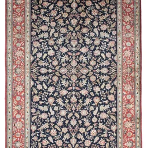 Persisk teppe - Ghom - 148 x 98 cm - mørkeblå