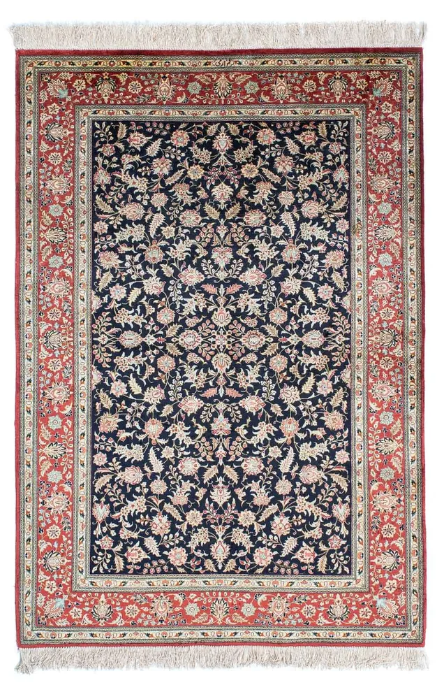 Persisk teppe - Ghom - 148 x 98 cm - mørkeblå