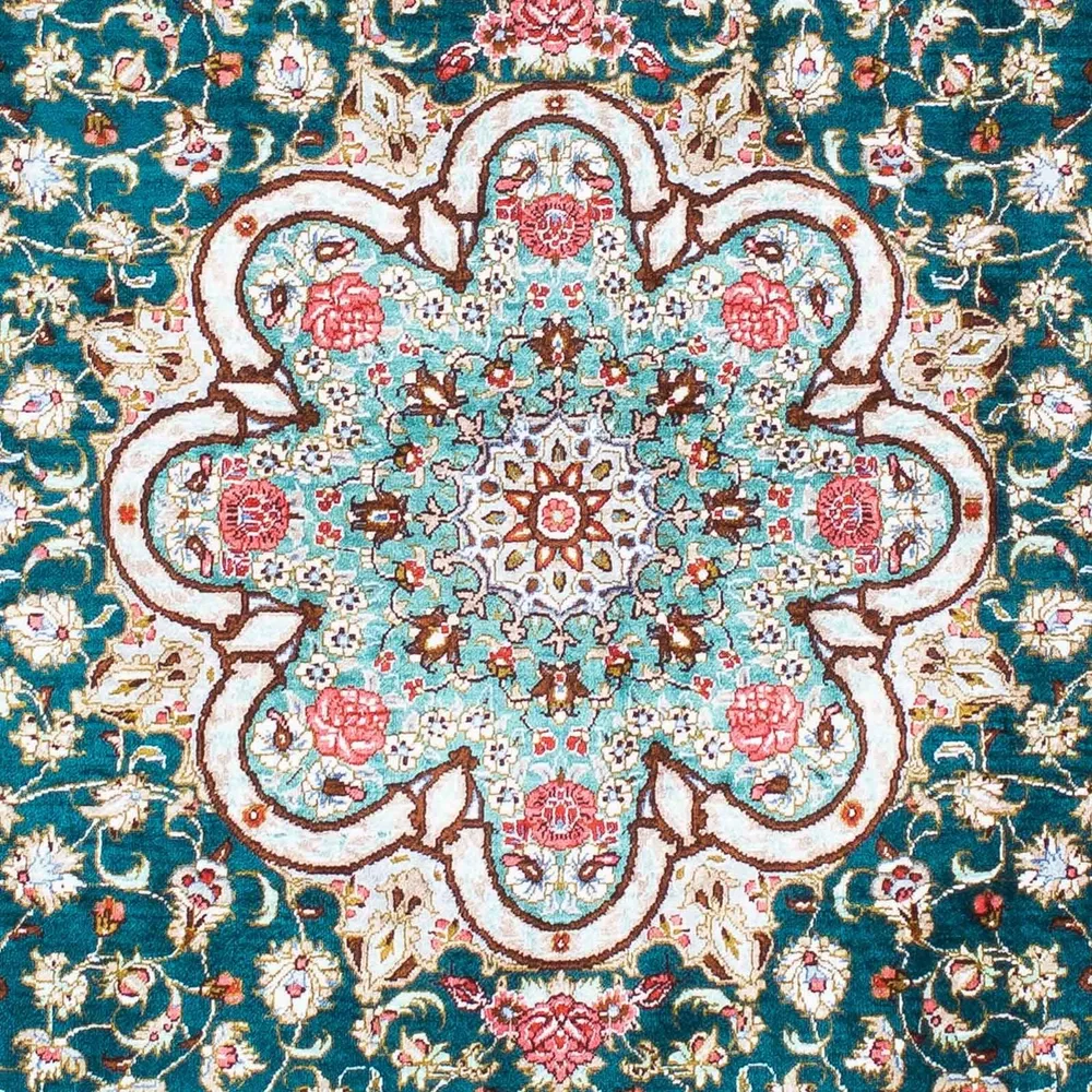 Persisk teppe - Ghom - 152 x 100 cm - grønn