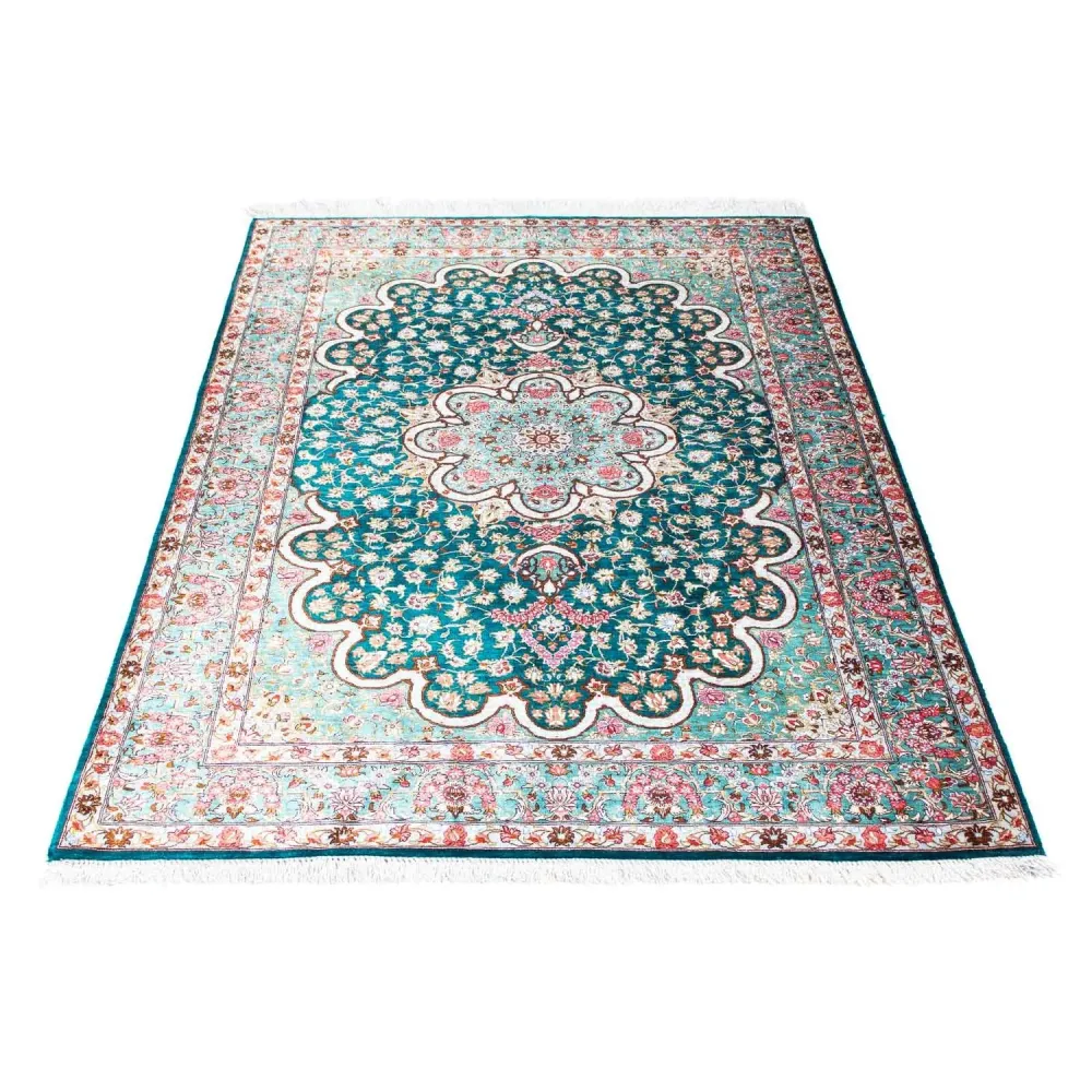 Persisk teppe - Ghom - 152 x 100 cm - grønn