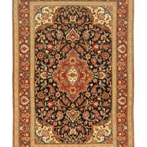 Persisk teppe - Ghom - 152 x 102 cm - svart