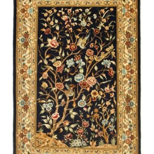 Persisk teppe - Ghom - 154 x 100 cm - svart