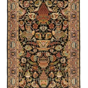Persisk teppe - Ghom - 156 x 102 cm - svart