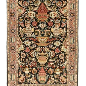 Persisk teppe - Ghom - 157 x 102 cm - svart