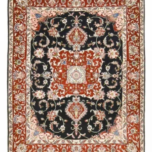 Persisk teppe - Ghom - 180 x 140 cm - mørkeblå