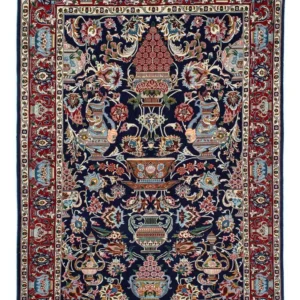 Persisk teppe - Ghom - 188 x 135 cm - mørkeblå