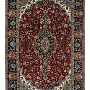 Persisk teppe - Ghom - 204 x 138 cm - mørk rød