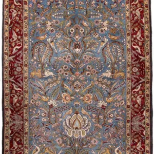 Persisk teppe - Ghom - 207 x 137 cm - lyseblå