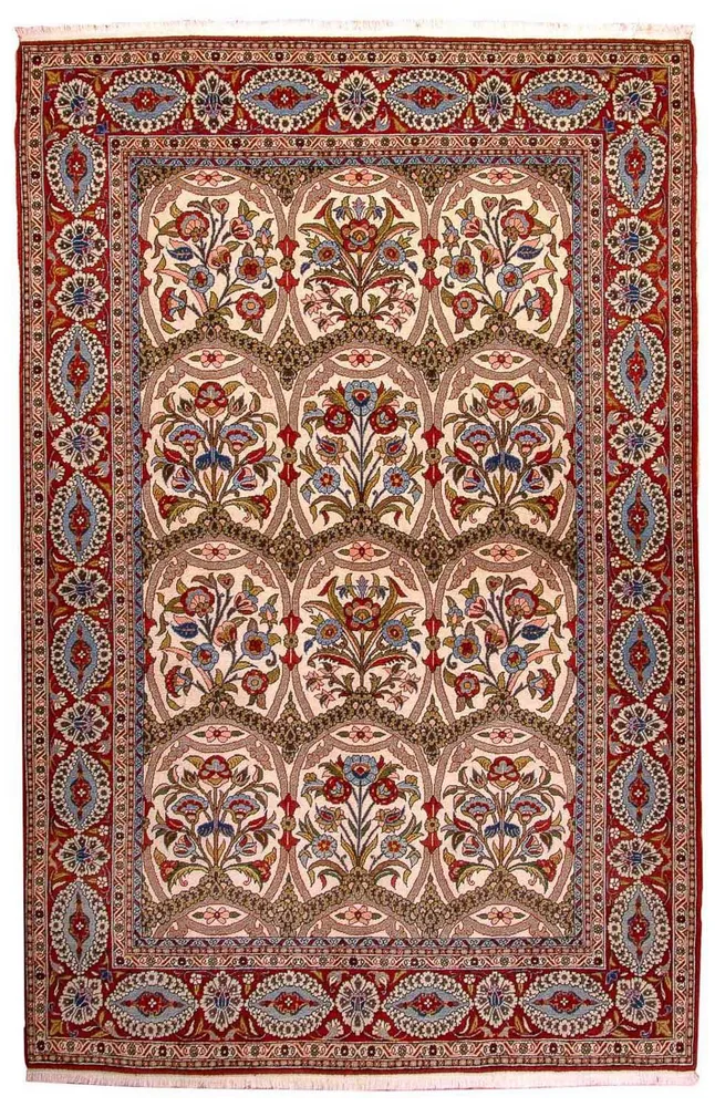 Persisk teppe - Ghom - 215 x 141 cm - rød