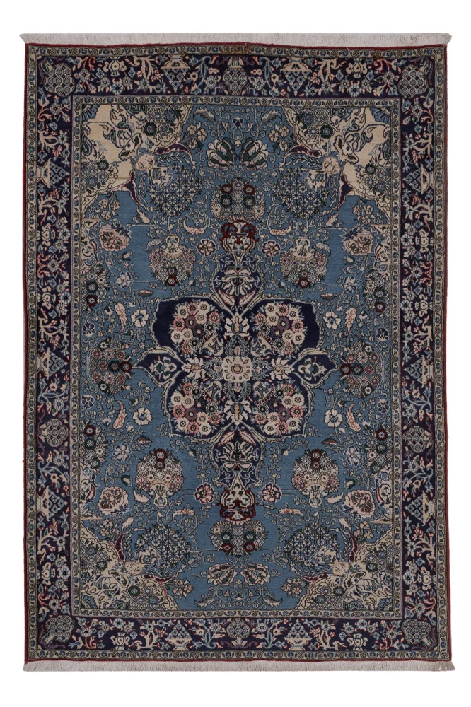 Persisk teppe - Ghom - 218 x 140 cm - blå