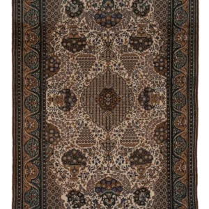 Persisk teppe - Ghom - 226 x 135 cm - mørk beige