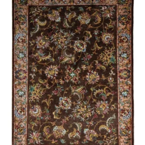 Persisk teppe - Ghom - 86 x 60 cm - brun