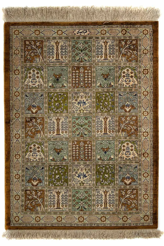 Persisk teppe - Ghom - 77 x 58 cm - flerfarget