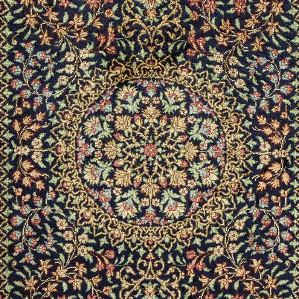Persisk teppe - Ghom - 91 x 61 cm - mørkeblå
