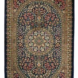 Persisk teppe - Ghom - 91 x 61 cm - mørkeblå