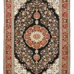 Persisk teppe - Ghom - Royal - 218 x 138 cm - mørkeblå