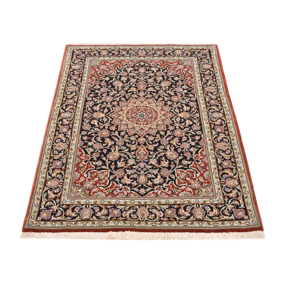 Persisk teppe - Isfahan - premium - 158 x 103 cm - mørkeblå