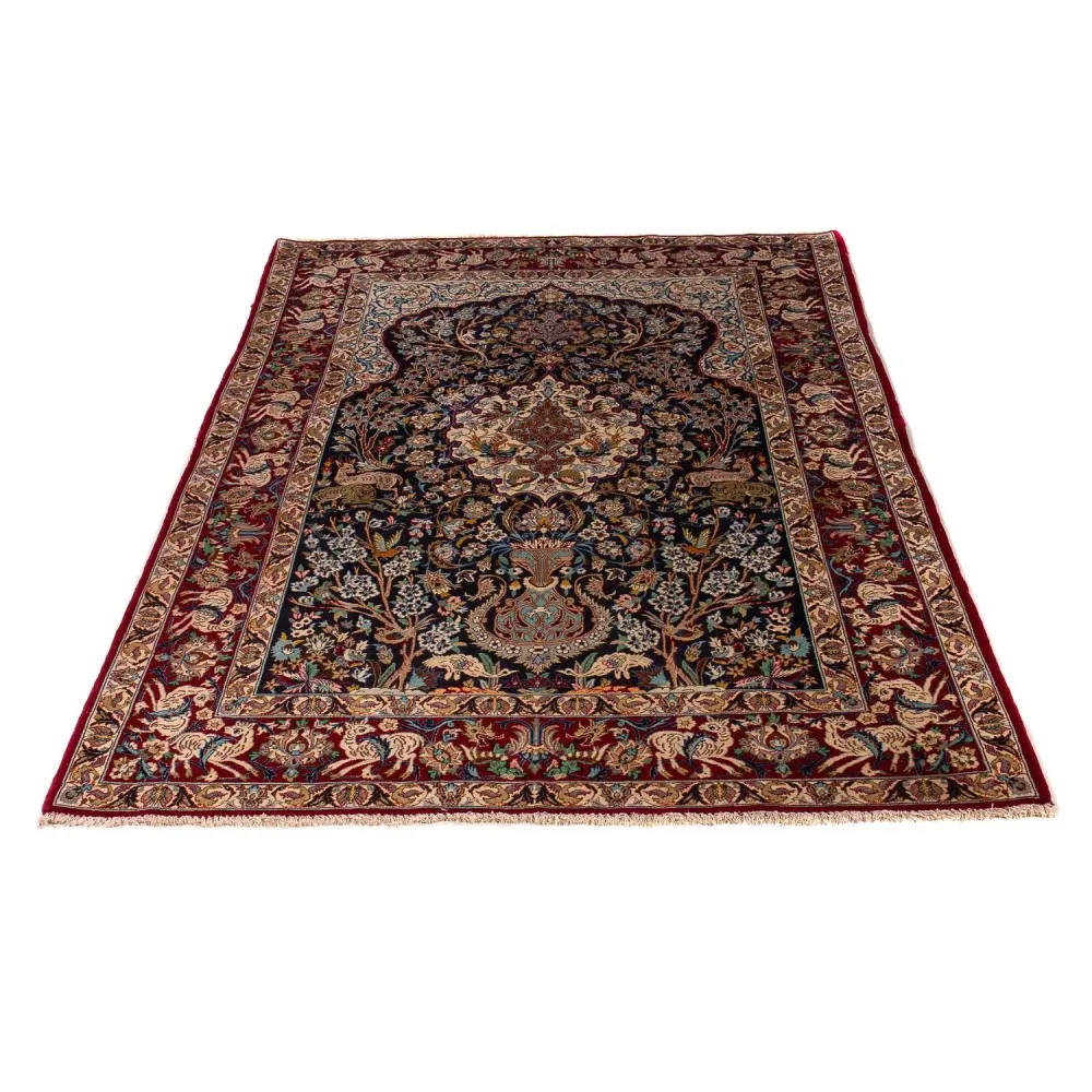 Persisk teppe - Isfahan - premium - 173 x 117 cm - mørkeblå