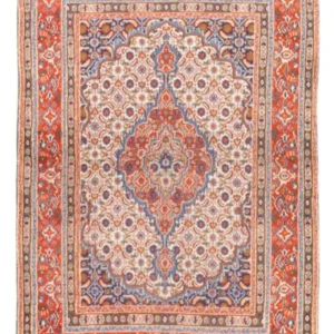 Persisk teppe - klassisk - 140 x 96 cm - lys rød