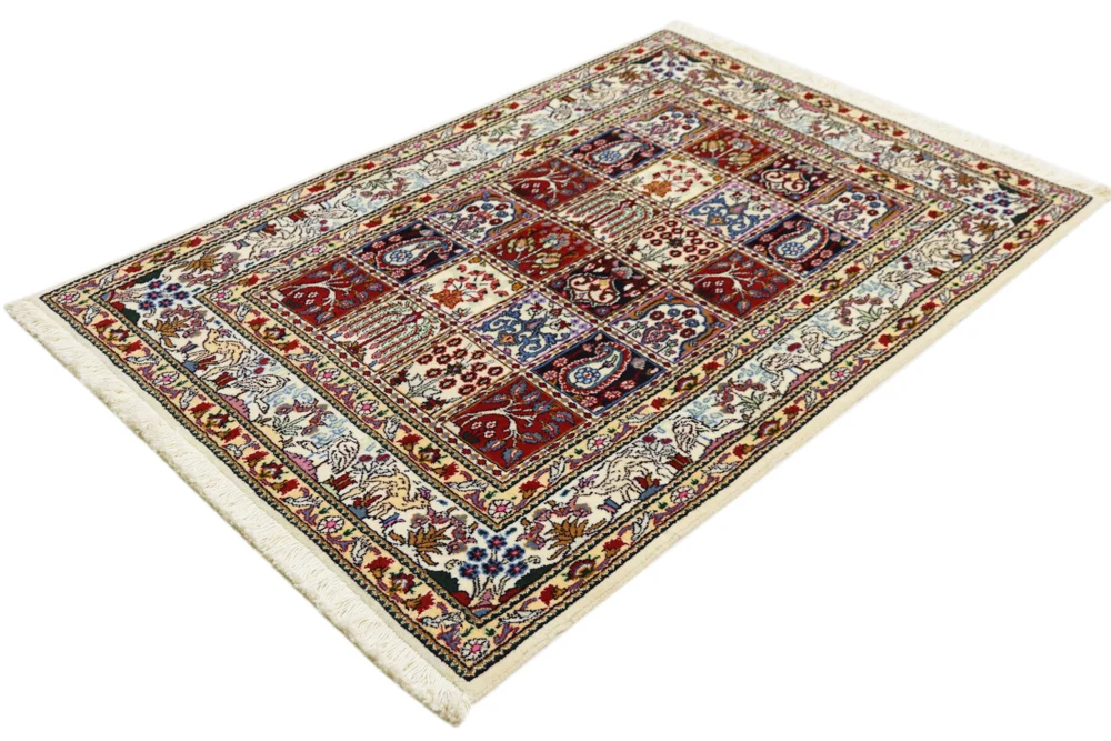 Persisk teppe - klassisk - 143 x 98 cm - mørk beige
