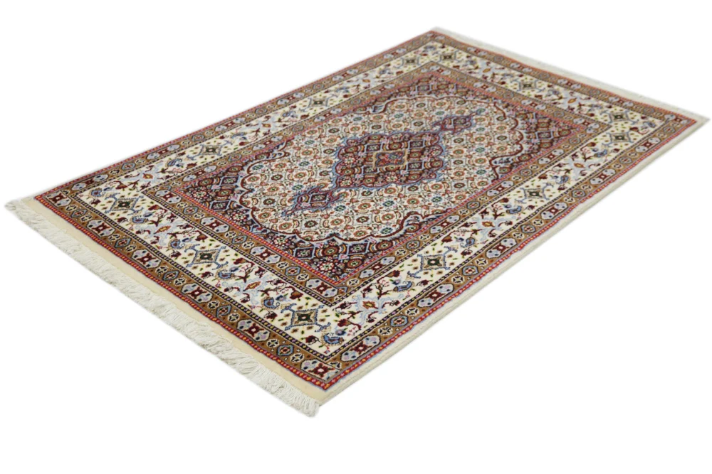 Persisk teppe - klassisk - 145 x 94 cm - mørk beige