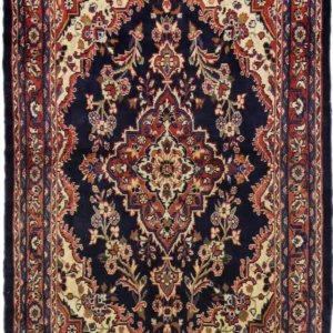 Persisk teppe - klassisk - 195 x 135 cm - mørkeblå