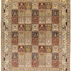 Persisk teppe - klassisk - 195 x 148 cm - mørk beige