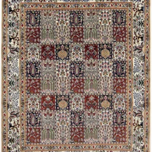 Persisk teppe - klassisk - 195 x 148 cm - mørk beige