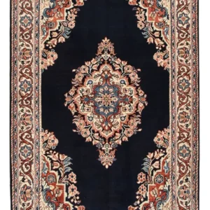 Persisk teppe - klassisk - 205 x 128 cm - mørkeblå