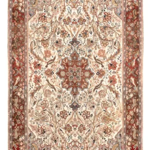 Persisk teppe - klassisk - 205 x 130 cm - lys rød