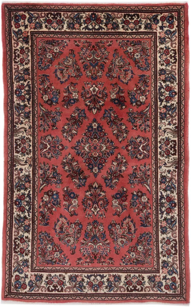 Persisk teppe - klassisk - 215 x 135 cm - lys rød