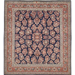 Persisk teppe - klassisk - 247 x 215 cm - mørkeblå