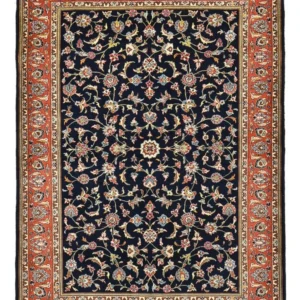 Persisk teppe - klassisk - 255 x 184 cm - mørkeblå