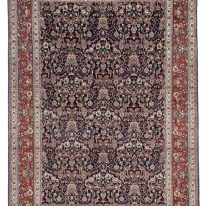 Persisk teppe - klassisk - 286 x 197 cm - svart